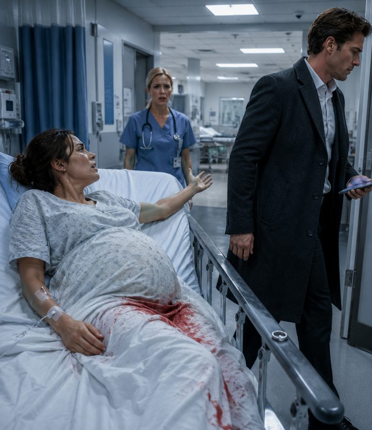 “Stay with the doctors, Lucy. I am not going to lose Khloe over another one of your scares.” Those were the last words my husband said before he peeled my fingers off his sleeve and walked out of the ER—while I was bleeding, 31 weeks pregnant, and our baby’s heart rate was dropping. He left to save his mistress from a “panic attack” she faked. I called my father’s attorney with trembling fingers. I hadn’t spoken to my family in 6 years. He answered on the first ring and said three words: “Whenever you want to come back, you won’t have to explain why.” Within hours, I was gone. And the empire my husband thought he built? It was about to collapse.
