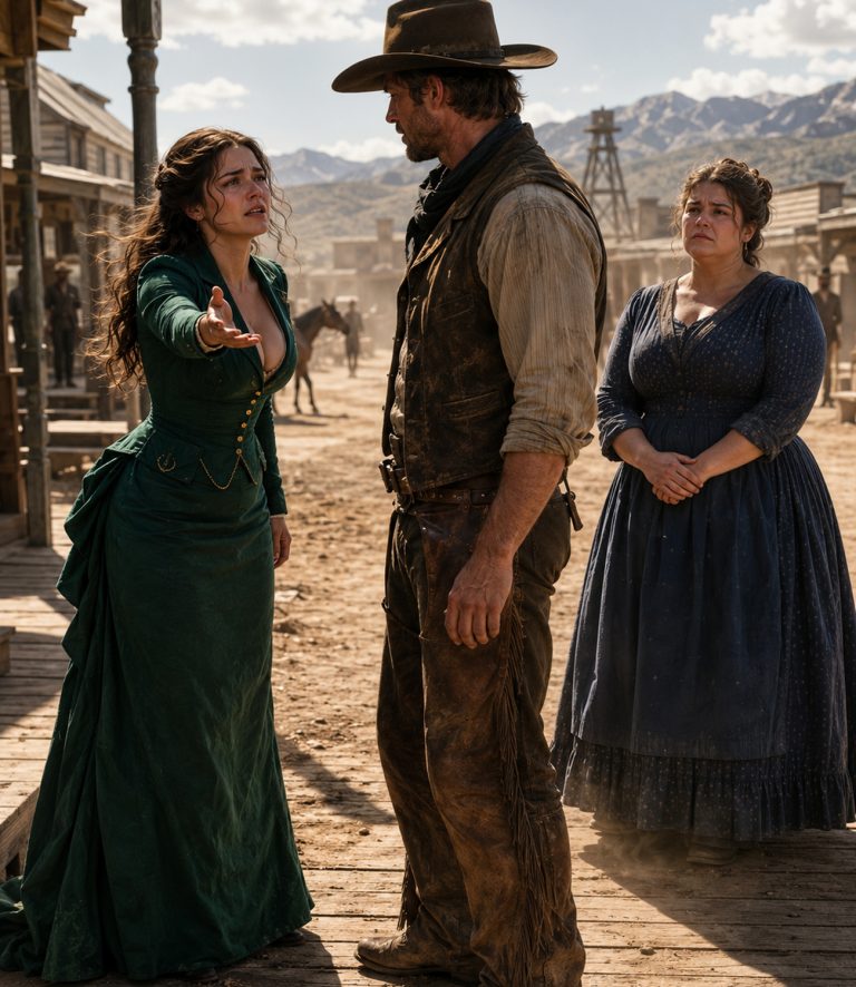 “I paid for the girl in the tintype,” the rancher snarled, his jaw tight with fury. “Your father stole from me.” The overweight, unwanted bride stood on the dusty Wyoming platform, her veil in her hands, expecting to be sent back East. She had no money, no hope, and nowhere to go. But she made him an offer he couldn’t refuse: marry her, save his ranch, and she’d fix his ruined ledgers. He agreed — and had no idea she’d just become the most dangerous woman in the territory.