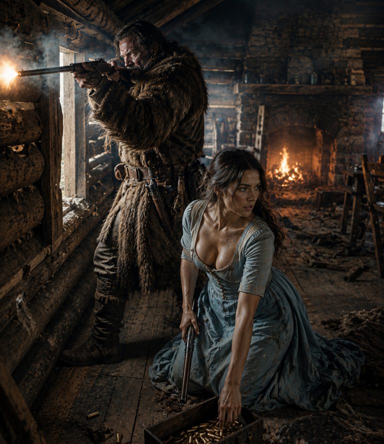 “Eight men looked at my children and saw only a burden,” she whispered, her voice breaking. “Eight times I begged for a marriage of survival — and eight times I was turned away.” Desperate and out of options, she drove a wagon into a blizzard with her two young children, hoping to reach the outcast mountain man who lived alone in the peaks. She crashed on his trail and woke up in his cabin. He never asked for her story. He just opened his door. And when her past came hunting for her, he didn’t run.