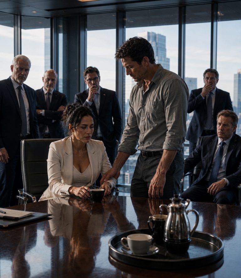 “Careful, baby. It’s hot.” The word slipped out before I could catch it. One second, I was balancing a tray of coffee in an executive conference room filled with the most powerful people in the building. The next, I was reaching toward my boss’s trembling hand and calling her “baby” in front of twelve senior executives, the legal director, and an assistant who looked like she’d forgotten how to breathe. I was the maintenance man. She was the famously untouchable CEO who had fired managers for arriving two minutes late. I expected humiliation. Instead, she leaned close and whispered, “You finally said it.” And in that moment, everything changed.