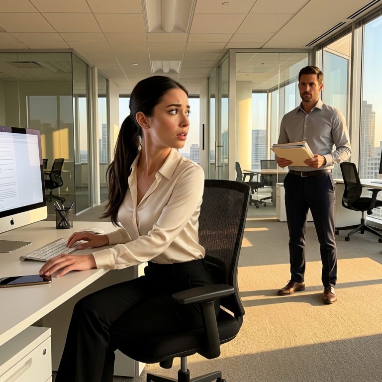 The Office Door Locked Behind Her—Then Her Quiet Coworker Spoke