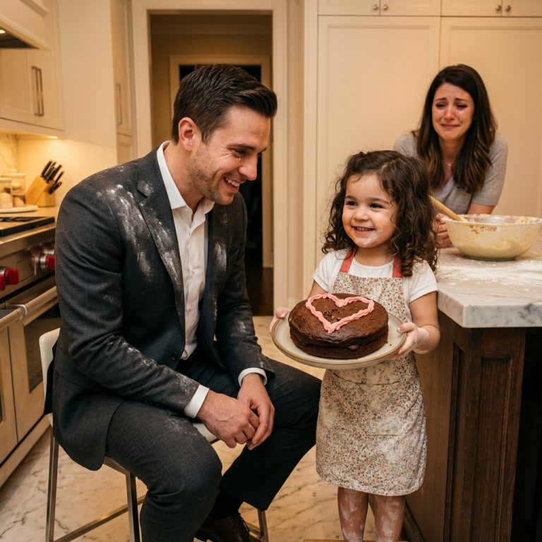 The Billionaire Came Home Early and Found the Maid’s Toddler Making Him a Cake
