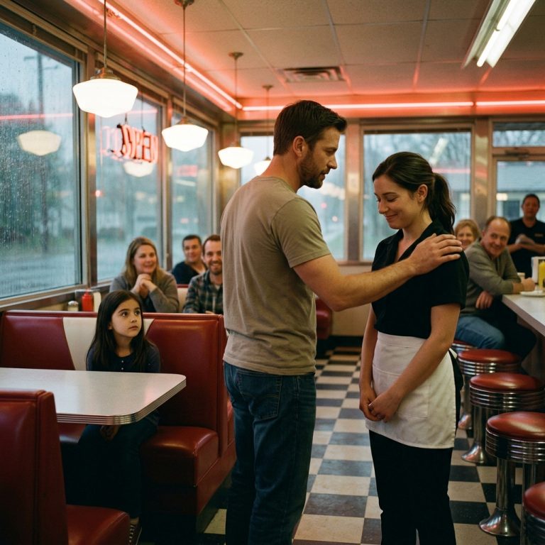 A Veteran and His Daughter Watched a Wealthy Bully Humiliate a Waitress—Then He Stood Up and Changed Everything