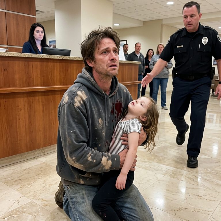 A Father Begged for Help as His Daughter Vomited Blood—Then the CEO of the Hospital Ran Across the Lobby and Shouted “He’s My Husband”