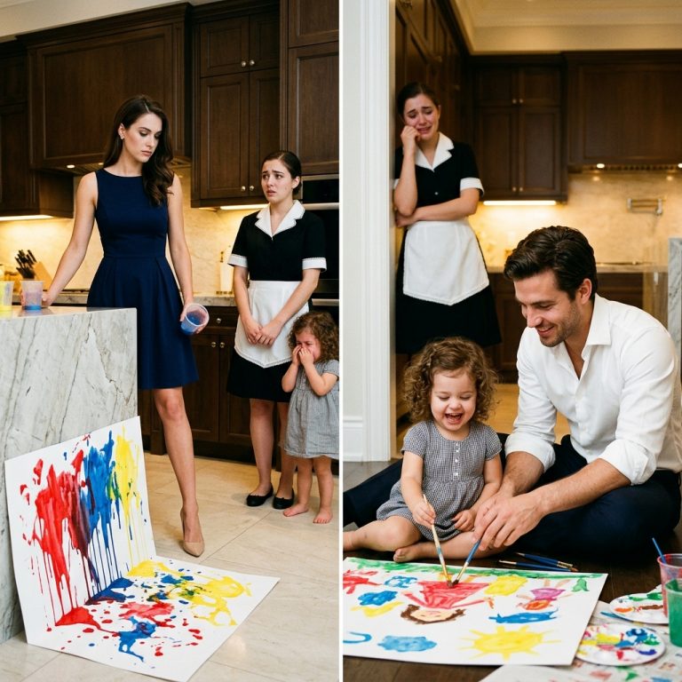 “The Billionaire’s Fiancée Ruined a Toddler’s Art Project—Then He Walked In”
