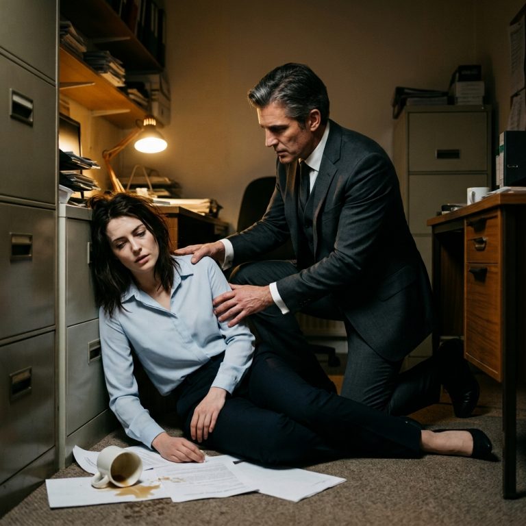 She Collapsed at Her Desk and He Carried Her Home
