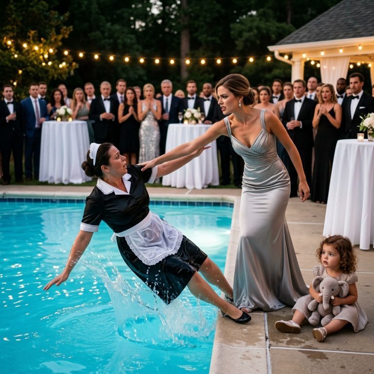 A Billionaire’s Fiancée Pushed the Maid into the Pool—Then Her Toddler Spoke