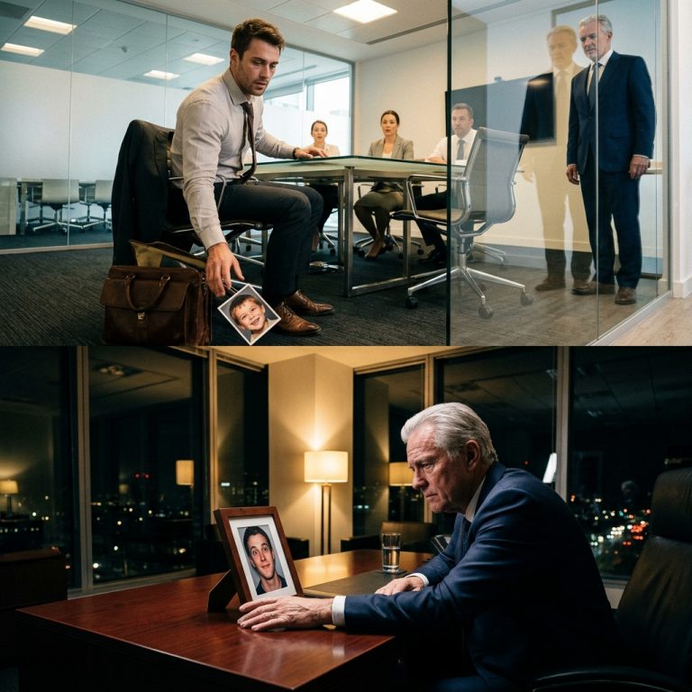 A Single Father Applied for a Job—Then the CEO Watched Through the Glass and Saw His Son’s Photograph Fall