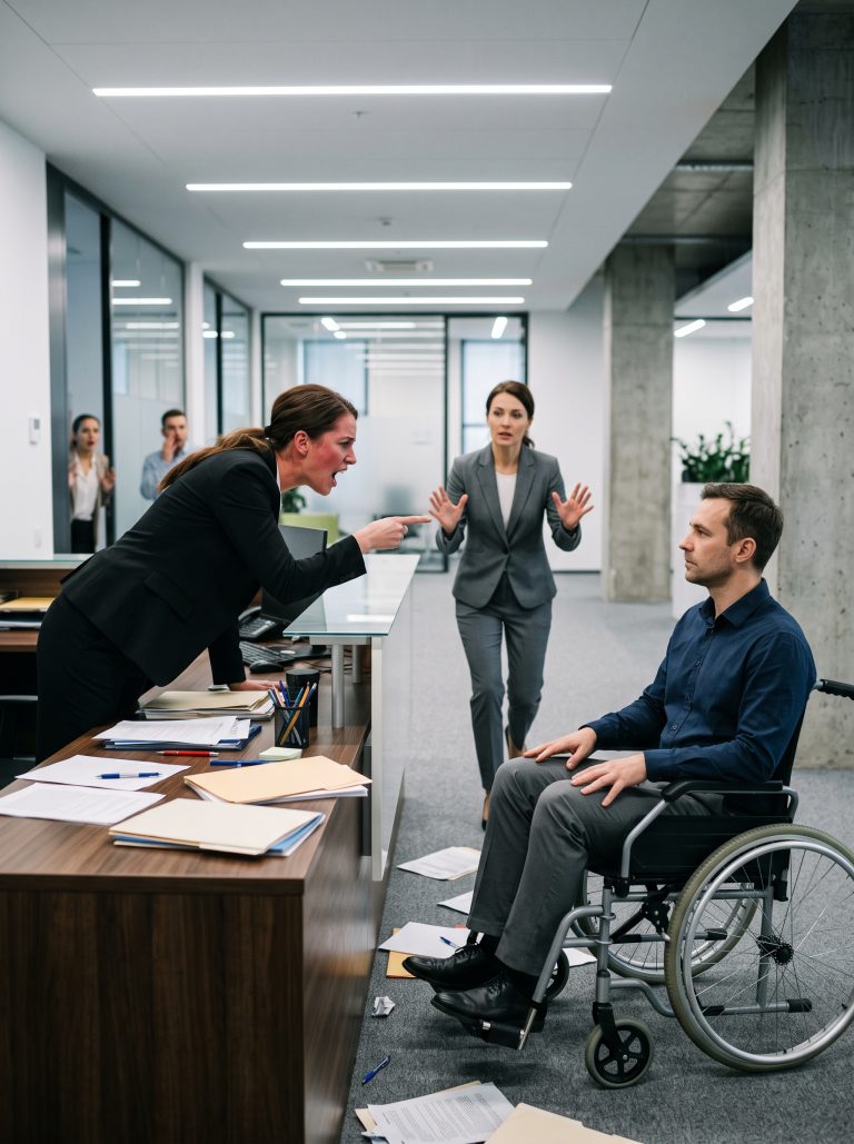 “Get your hands off that chair,” the CEO shouted across the marble lobby. I’d spent the morning being dismissed by the receptionist in my own building. She called me “sweetheart,” told me the charity office was two blocks down, and deliberately scattered my papers across the floor. Then she started filming me with her phone. But I wasn’t there for charity. I owned 51% of the company. And the woman who knelt to pick up my documents? She was the one who made the call that changed everything. Sometimes the people you overlook are the ones who see you most clearly.