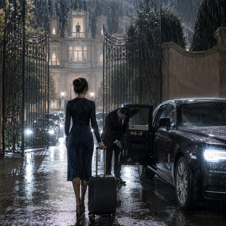 “One day you’ll realize you divorced the only person standing between you and your grave,” Evelyn said, setting her 5-karat ring on the table without a single tear. Her husband of seven years didn’t even look up from signing the papers. Then she walked out into the rain, suitcase in hand, and 53 minutes later — 22 black Rolls-Royces pulled through his gate. The convoy stopped precisely where she was standing. And three men in tailored suits bowed to her. The man who’d just dismissed his wife had no idea who he’d actually been married to for seven years.