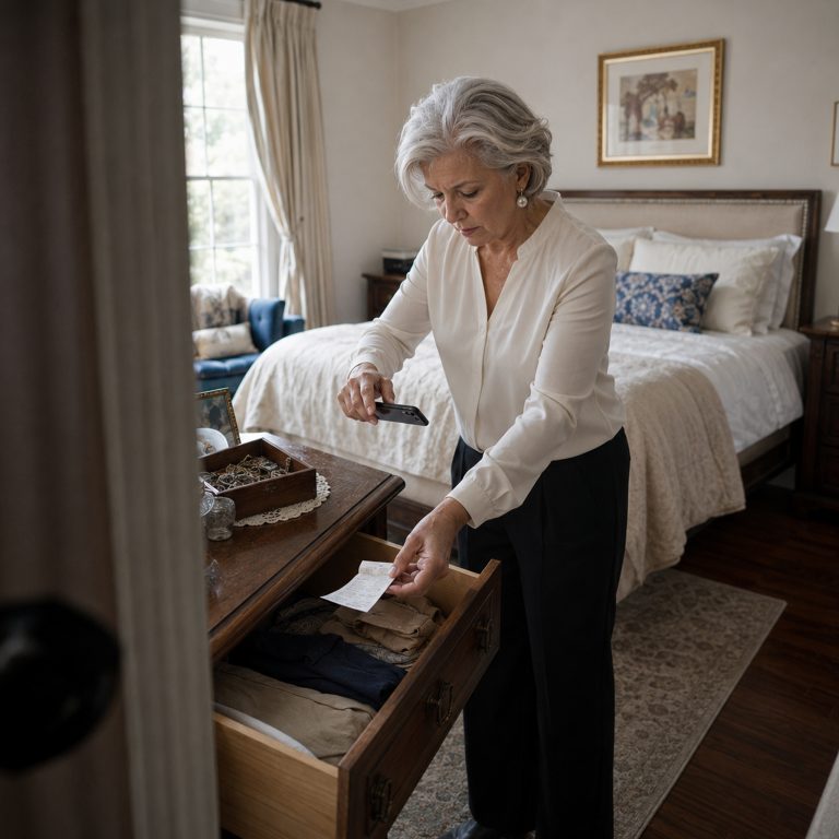 “I heard the second footstep hit the tile and locked the tablet screen, setting it face down exactly where it had been. My husband came downstairs for water, asked if I was okay, and went back to bed. He didn’t know I’d just found the group chat where his mother had been sending him photos of my underwear drawer for eight months. And he definitely didn’t know I’d already set a trap she never saw coming.”