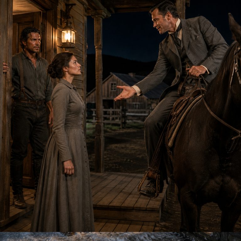 “The letter said only nine words, and her father had made her carry them forty miles,” she wrote in the swaying stagecoach. Tell Kavanaugh I am sorry. Ask him to wait. She was a penniless widow sent to apologize for a debt that wasn’t hers, to a man she’d never met—a rich rancher who could have ruined her father with a single word. Instead, he looked at her across his kitchen table and made a different offer entirely. “Marry me,” he said. “Not for love. For convenience. I need a wife to keep the matchmakers away, and you need a home. Fair trade, no pity.” She said yes to save her father. She never expected to find herself standing in a courtroom one year later, facing the man who’d stolen everything from her family, with forty ranchers behind her and her husband’s dead brother lying in a grave the railroad wanted to dig up.