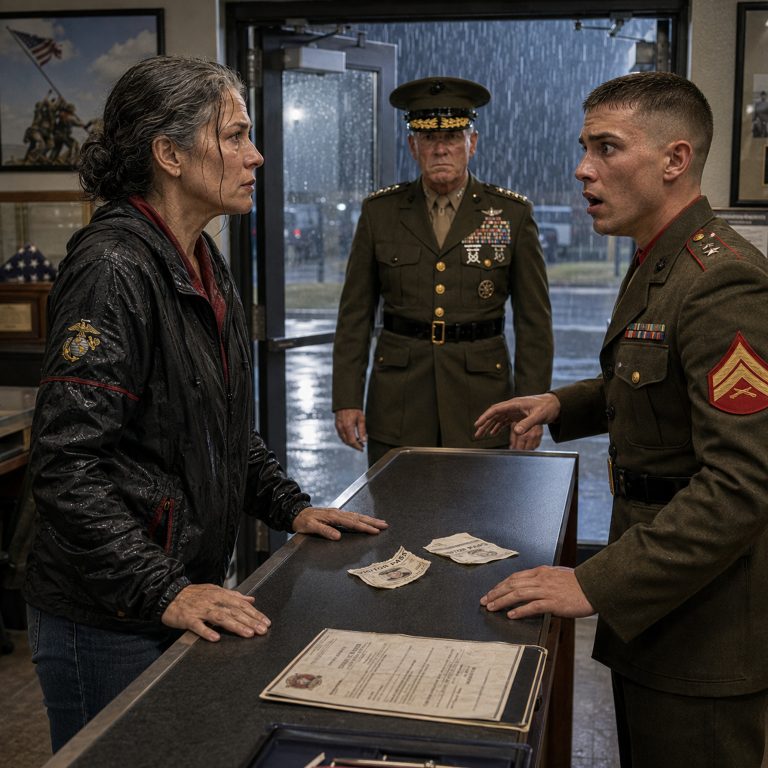 “The rain had soaked through the cuffs of my jeans when a 20-year-old Lance Corporal tore my visitor pass in half and told me to try the south gate,” I thought, standing at the Quantico visitor center with wet hair and tired eyes. I was a 48-year-old Major General reporting for duty as the new director of Marine Corps intelligence—but he saw only wet jeans and a woman who looked exhausted after a redeye flight. He never read my orders. He never scanned my card. He just decided who I was before I finished speaking. Then the Commandant of the Marine Corps walked through the door with four stars on his shoulders, saw the torn pass, and saluted me in front of the young Marine who had just dismissed me. But the stranger part was this: I had waited 40 years for my father to look at me the way that young Marine finally did—and I was still waiting.