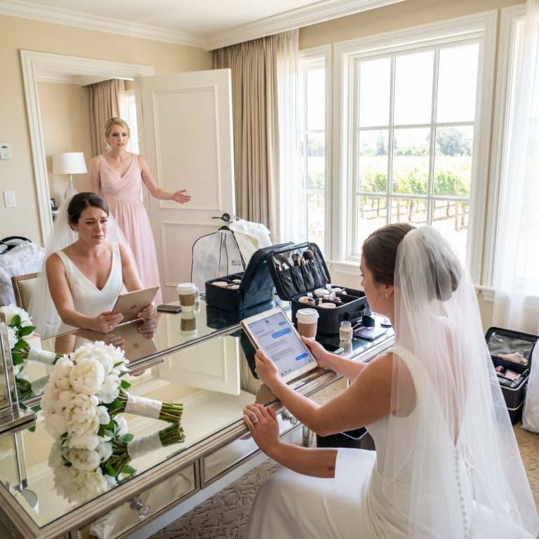 “There is no way I wouldn’t recognize her,” my fiancé said with a smile after choosing my best friend’s hand in a blindfolded bridal challenge. I’d planned this Napa wedding for ten months. One hundred guests were seated. My veil was already pinned. But the game forced me to see what had been happening in front of me for months — and when I checked the wedding tablet, their incriminating messages were still popping up in real-time. What I did next destroyed both of their futures.