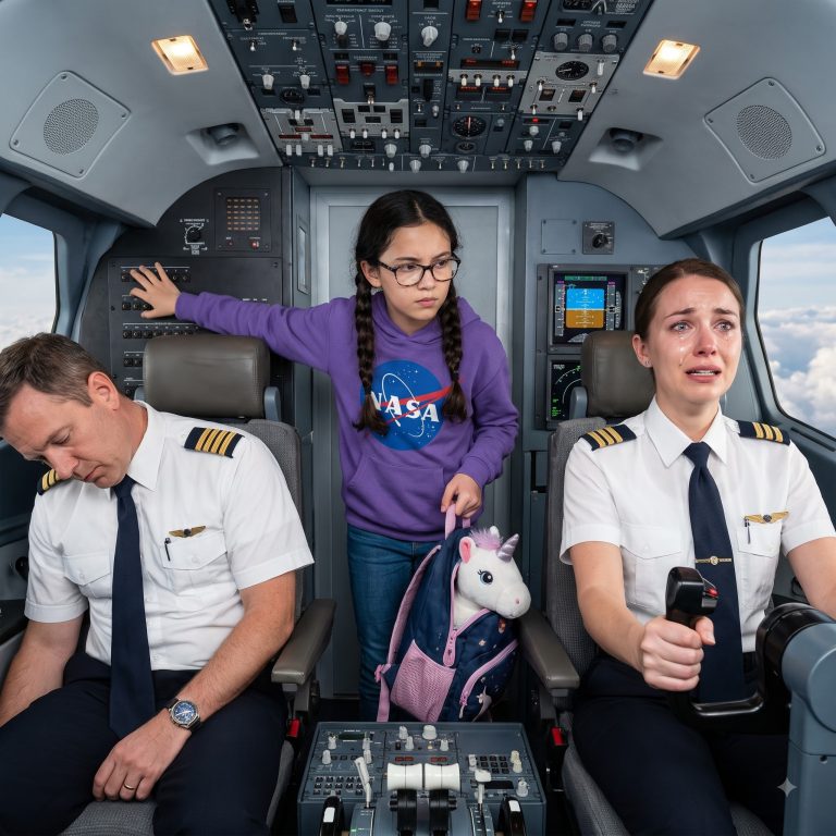 “My name is Lily Torres,” I said into the radio. “I’m 12 years old. I’m a certified student pilot and I’m assisting the first officer because the captain is incapacitated.” Silence filled the frequency as two FA-18 Super Hornets approached our wings, sent to identify who was transmitting from a commercial aircraft that had just declared an emergency. I could see the pilots’ canopies glinting in the sun, and I felt the weight of 163 passengers behind me, none of whom knew a child was standing in the cockpit. The first officer was crying beside me, the captain was slumped unconscious, and somewhere in Norfolk, my father was waiting at the arrival gate with no idea his daughter was flying a Boeing 737 at 31,000 feet. Then the fighter pilot’s voice came back — and he asked the one question that made the whole unbelievable truth finally real.