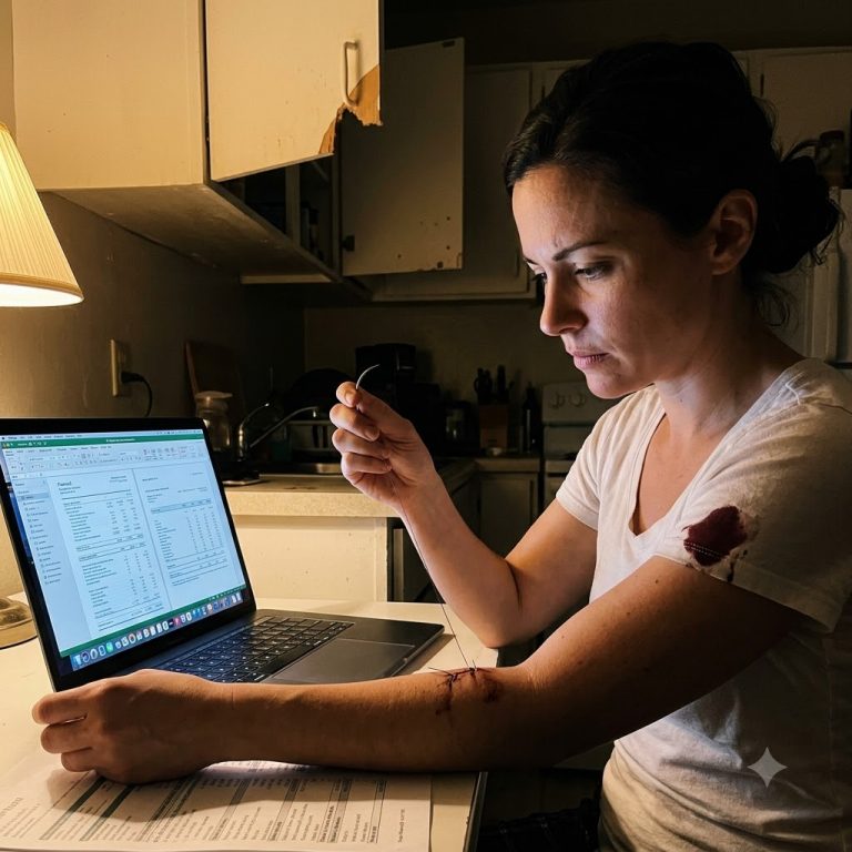 She Stitched Her Own Arm at 2 AM—Then Found a $4.7 Million Conspiracy in Her Boss’s Books