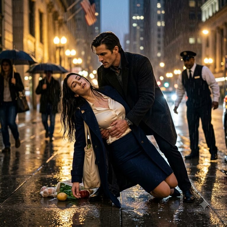 A Stranger Caught Her on a Rainy Sidewalk—What He Saw Changed Everything