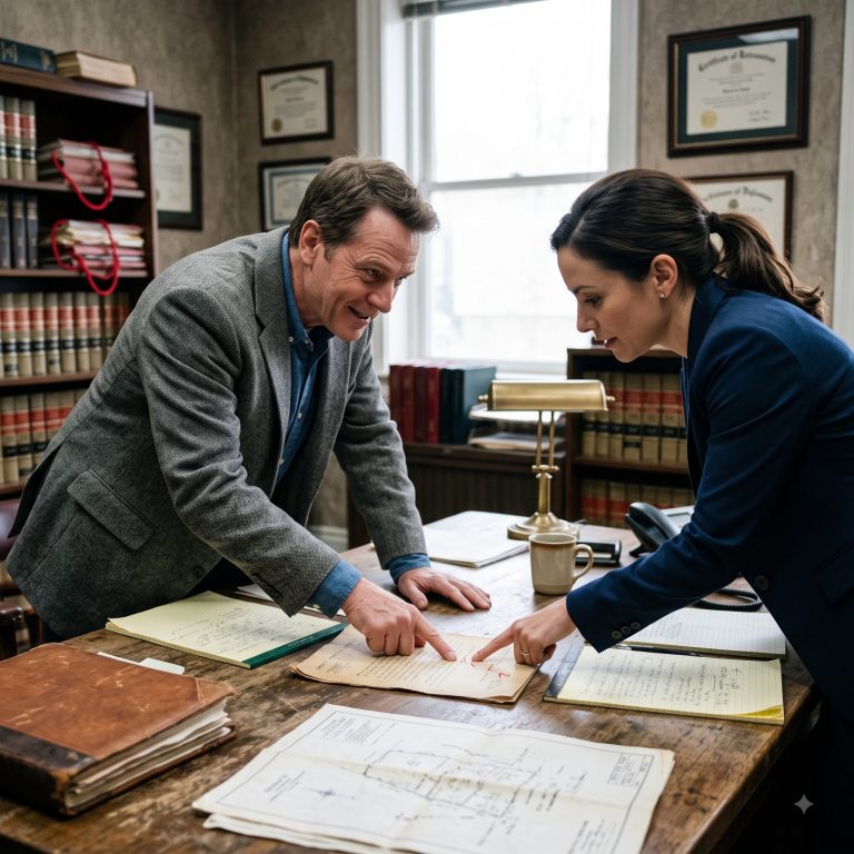“Get off my property before I call the sheriff,” the HOA president said on my own family’s land. He had no idea what he’d just activated. I stood there holding a folder he didn’t know existed — and honestly, I almost laughed. Not yet. That moment was coming. He’d built his dream mansion on 11 acres that belonged to my grandfather. Bought in 1968. Never sold. And when the judge finally read that deed out loud, the king of Fairview Ridge realized he’d been living on a legal landmine for six years.