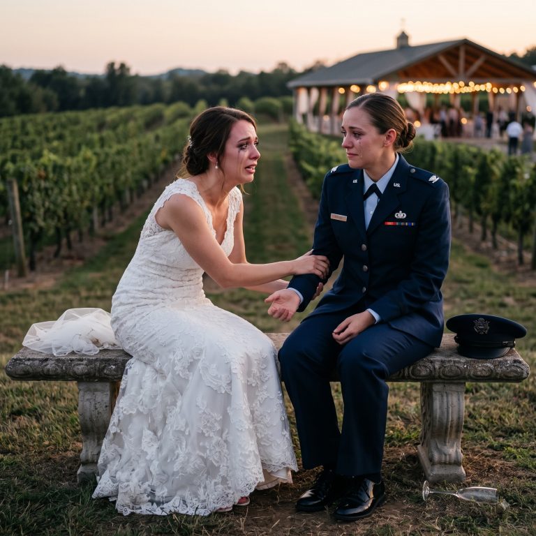 “My sister just called me a joke in front of 200 people at her wedding,” I thought, holding my champagne glass so tight my knuckles went white. She laughed as she introduced me as “just a gate guard” who wasted her life in the military. Then the groom’s father — a retired colonel who’d once sat on my promotion board — slowly rose to his feet and started speaking the truth my own family never bothered to learn… and everything they thought they knew about me collapsed in front of everyone who’d ever doubted me.
