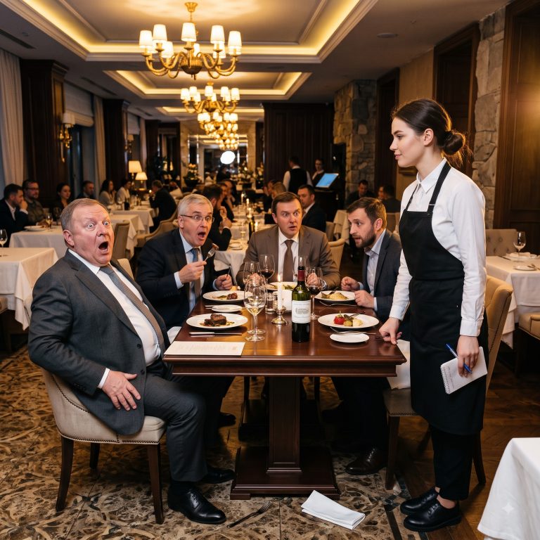 “The billionaire leaned back with a smug smile and switched to rapid Russian to embarrass the waitress. He was certain she’d stand there confused while his business associates chuckled. Then she calmly finished writing, looked him in the eye, and repeated his entire order back in flawless Russian — adding one sentence that made the laughter vanish and left the entire table in stunned silence. That moment changed everything.
